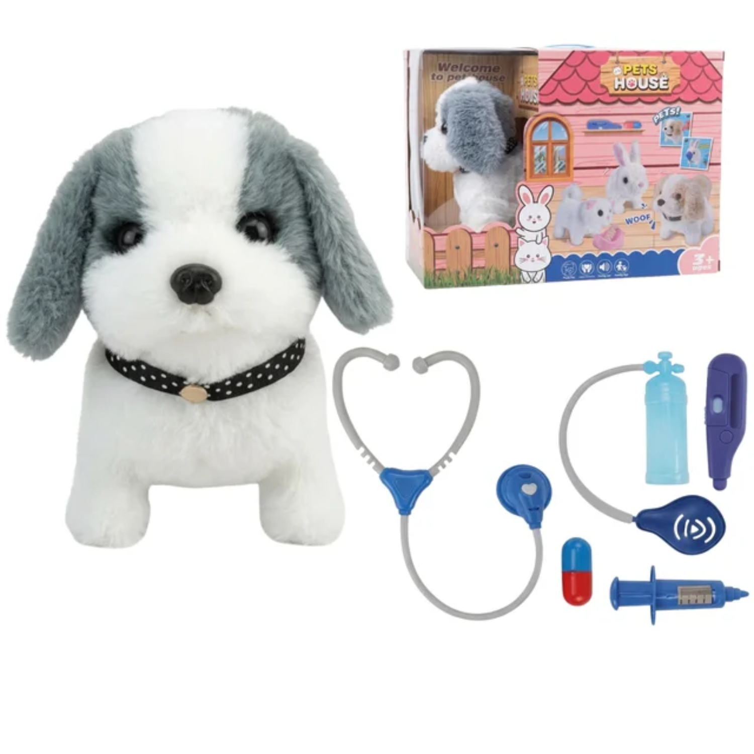Interactive Doctor Puppy Toy with Medical Instruments