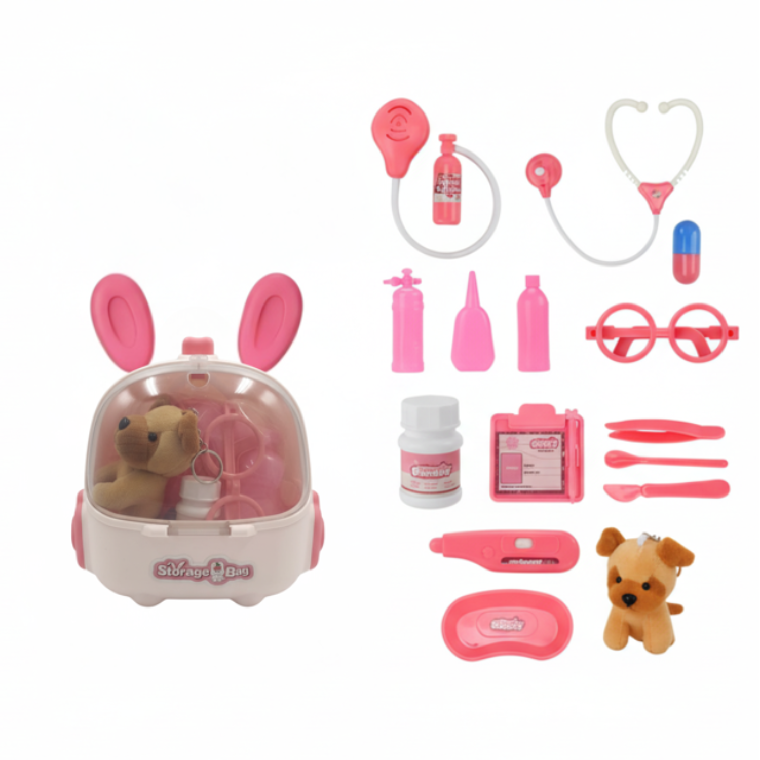 Doctor Play Set for Kids 3-7, 16-Piece Pretend Play Toy with Medical Tools