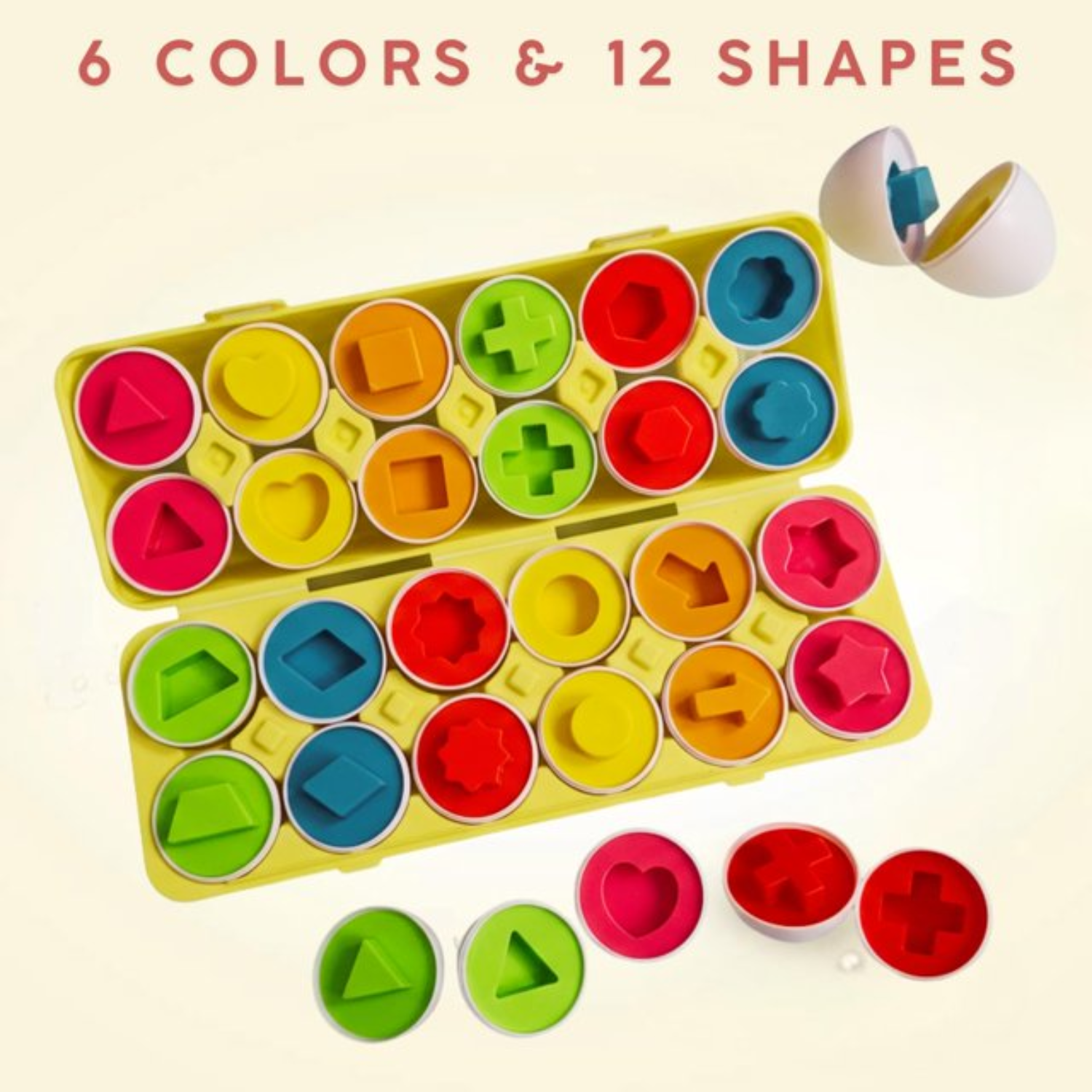 Montessori Egg Matching Toy for Toddlers 3-4