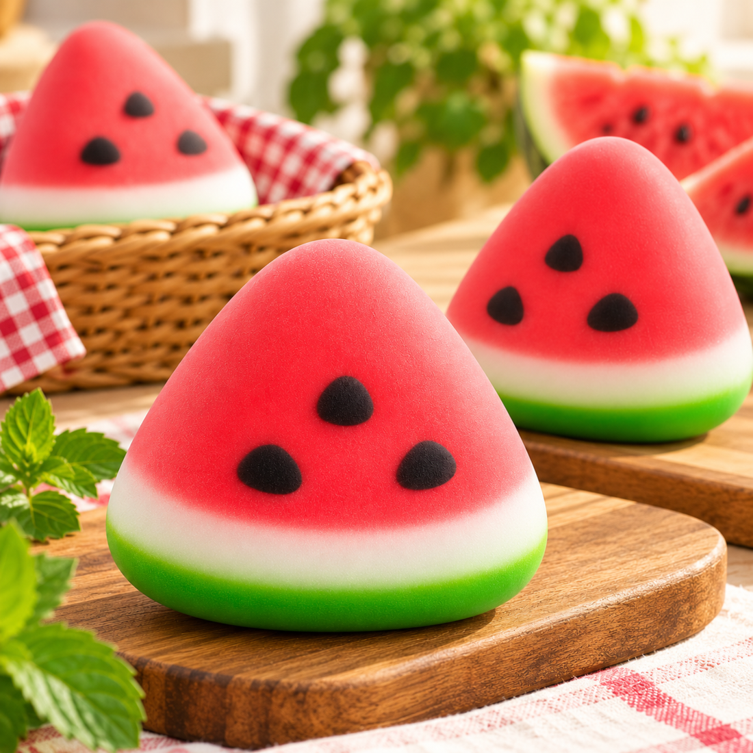 Watermelon Crispy Squishy – Wax Coated Crunchy Fruit Sensory Fidget Toy