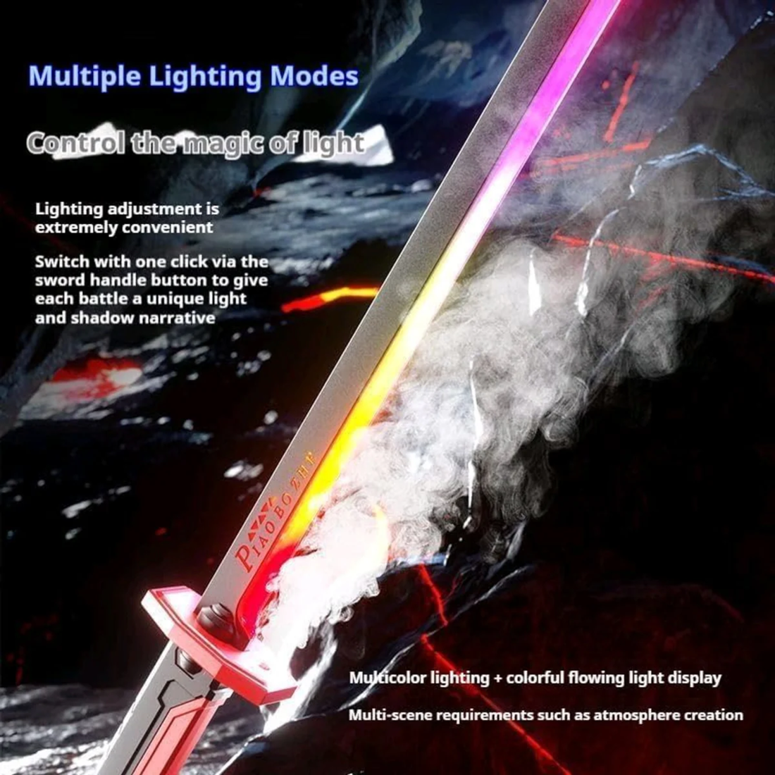 LED Sword with Light, Spark & Battle Sound Effects