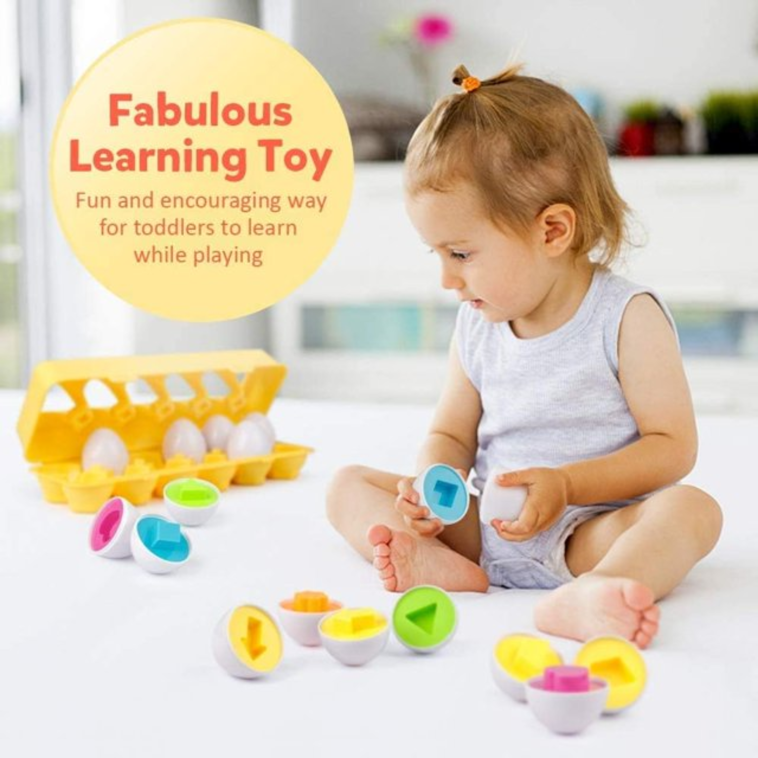 Montessori Egg Matching Toy for Toddlers 3-4