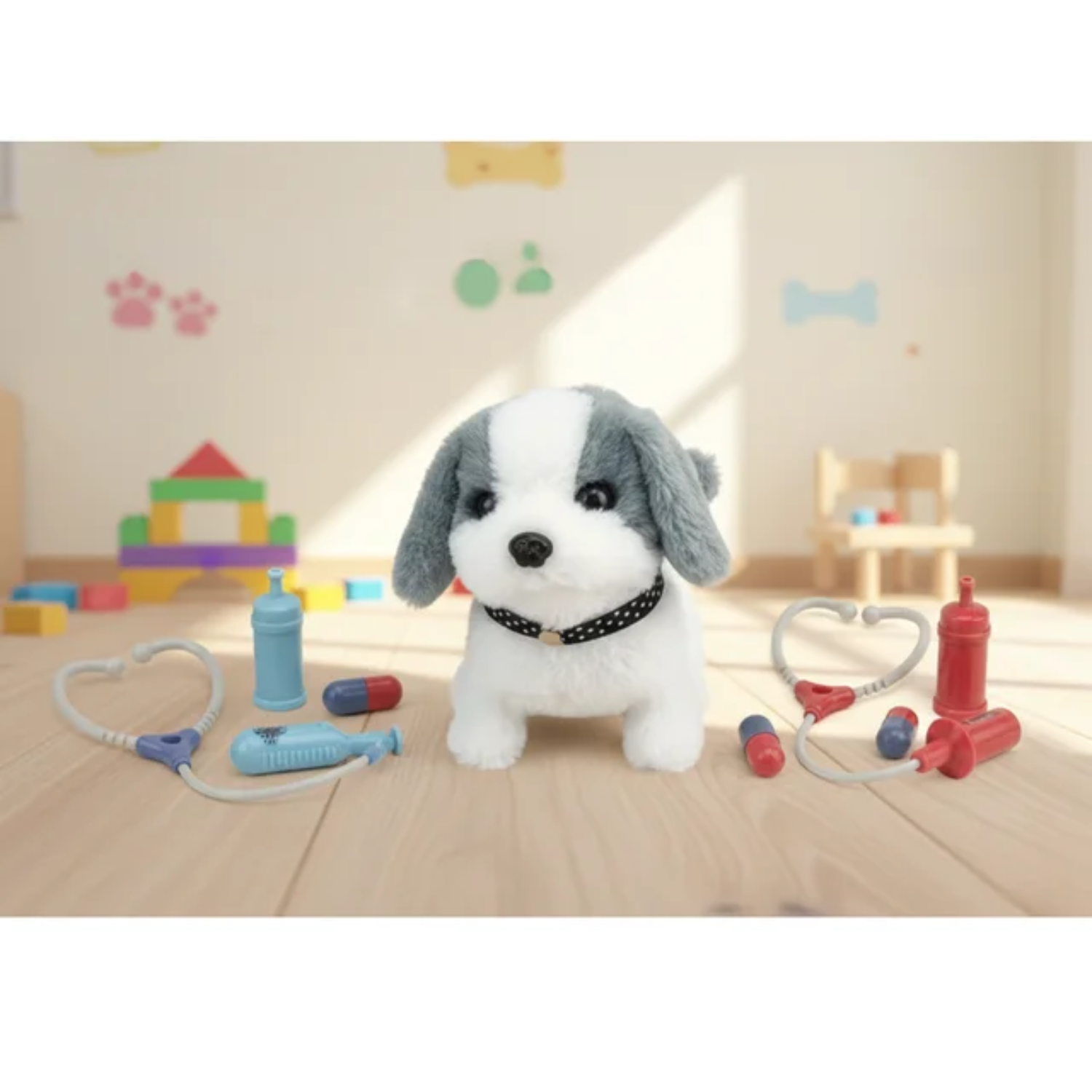 Interactive Doctor Puppy Toy with Medical Instruments