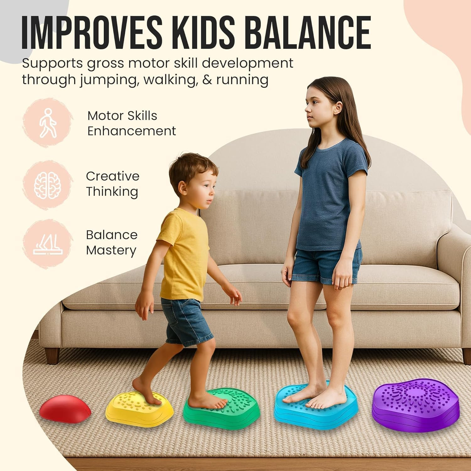 Kids Balance Board Stepping Stones