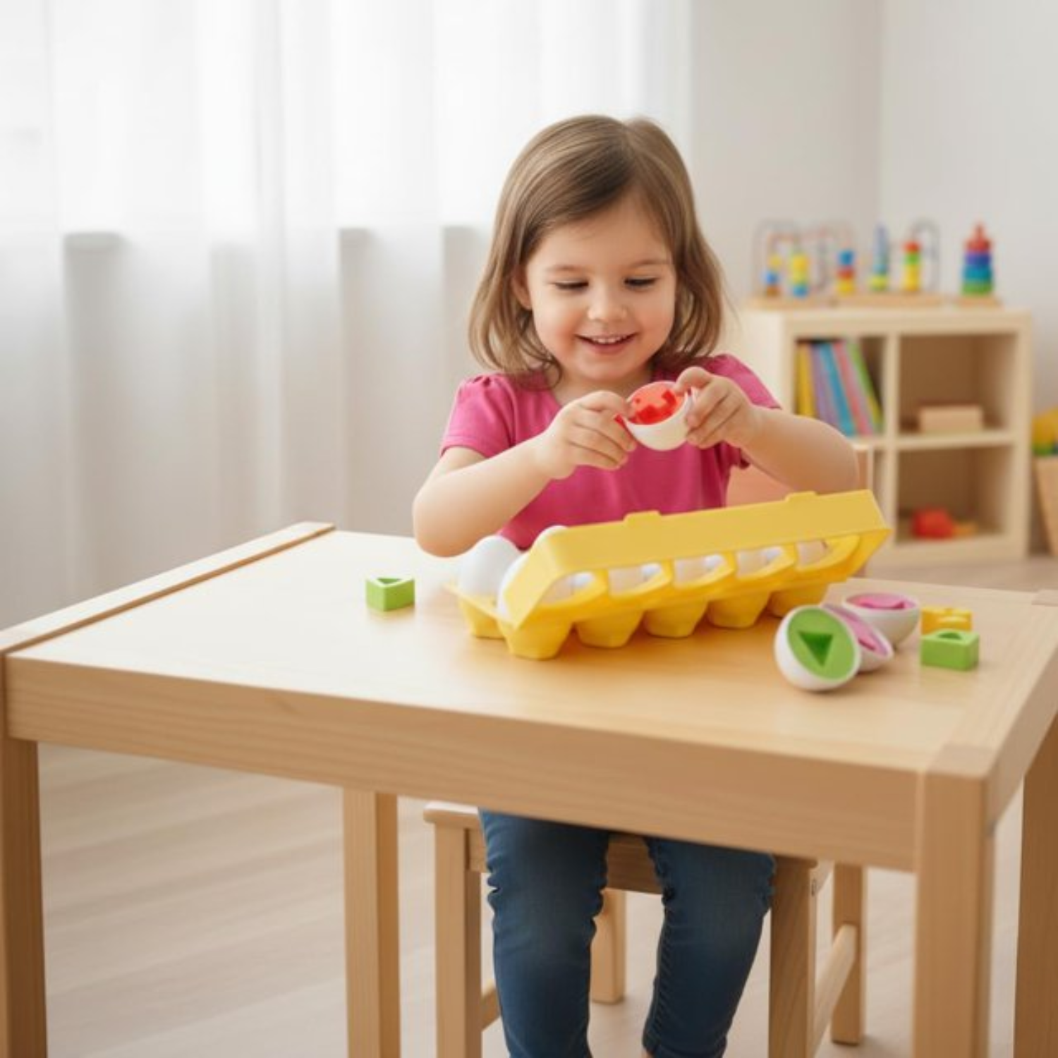 Montessori Egg Matching Toy for Toddlers 3-4