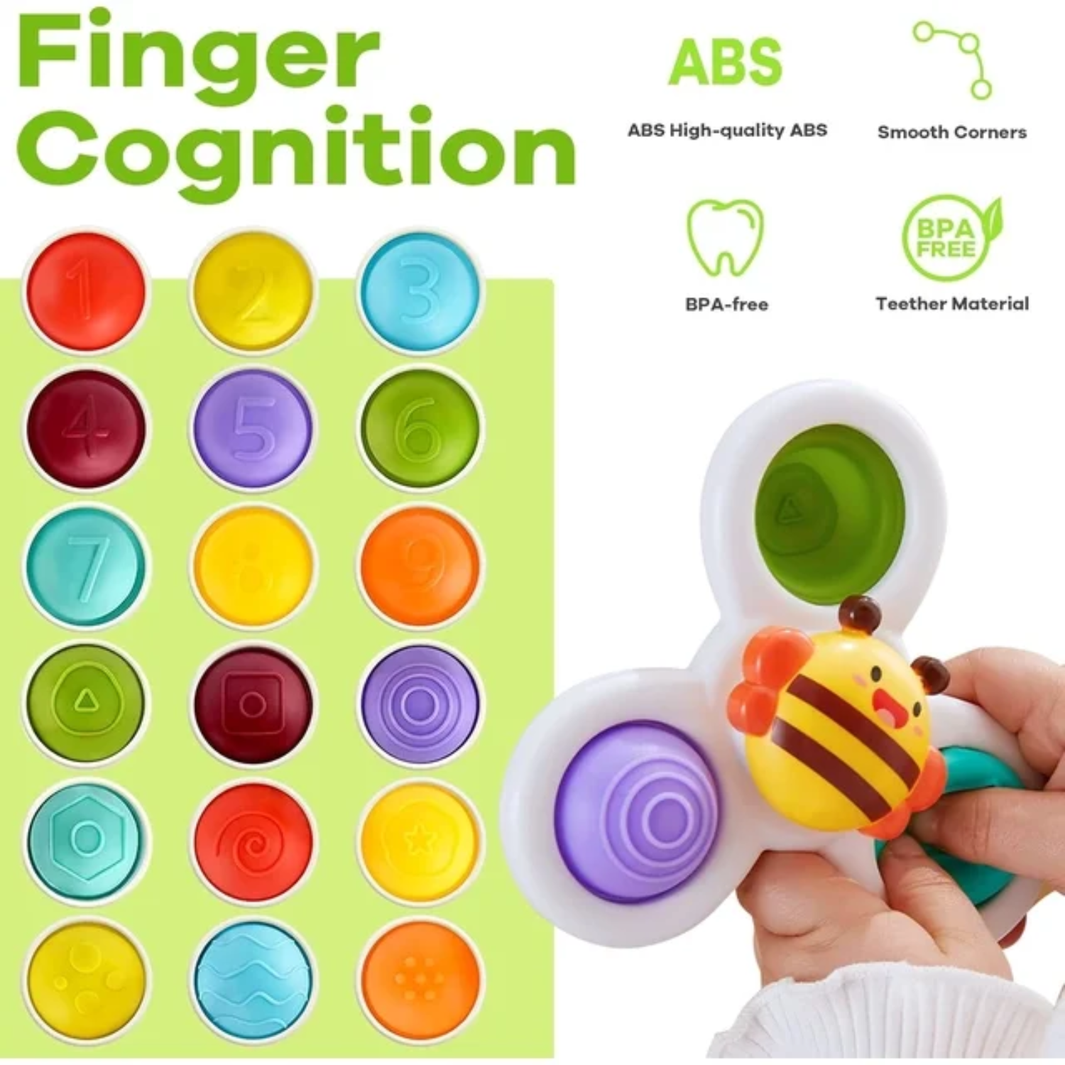 Suction Cup Spinner Toys for Toddlers 1-3 Years Old