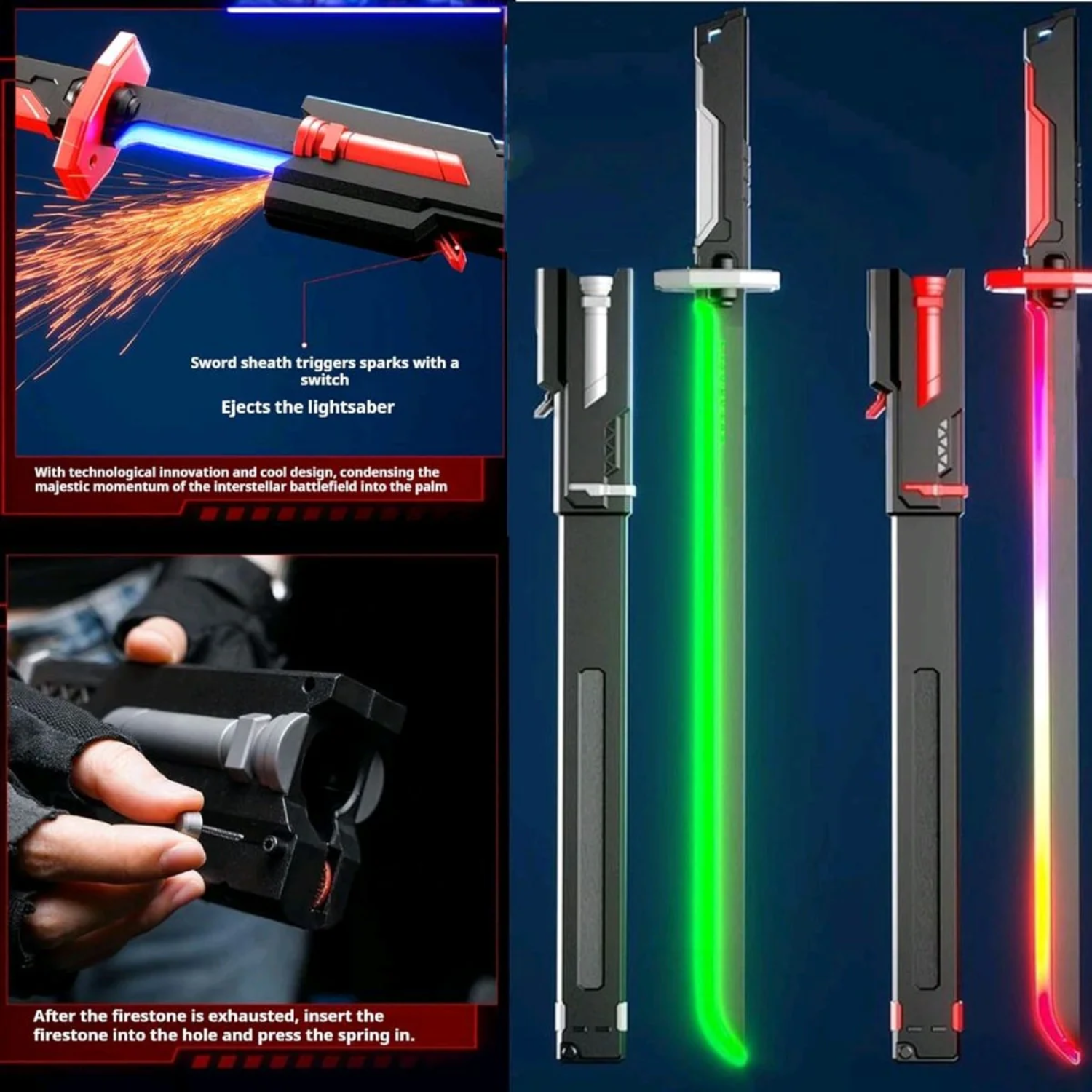 LED Sword with Light, Spark & Battle Sound Effects