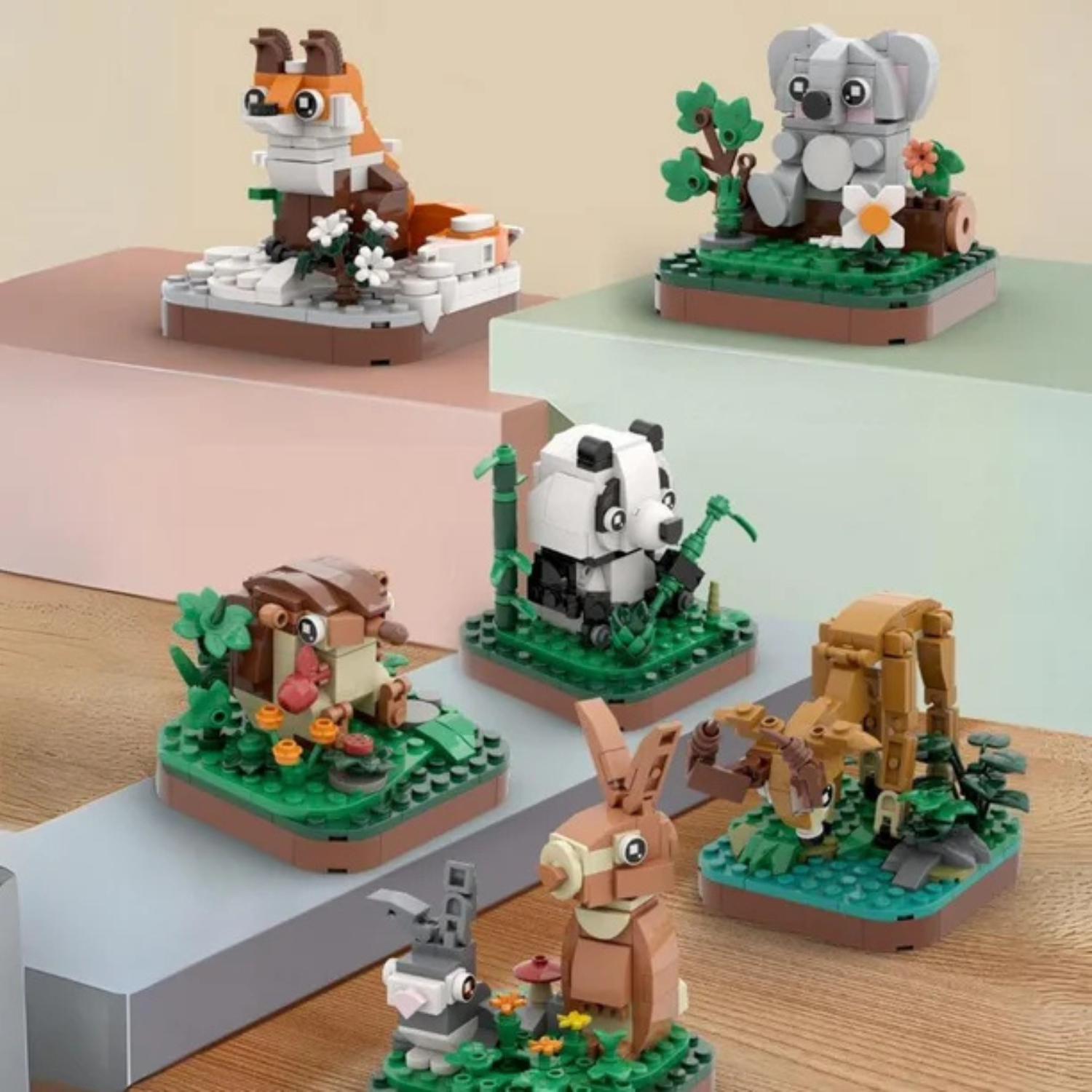 6-in-1 Animal Building Blocks Set Toy