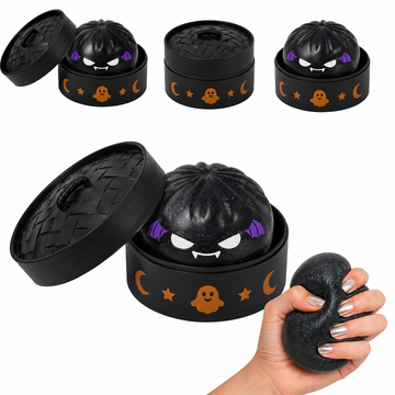 Black Halloween Cute Dumpling Ball Squishy for Kids