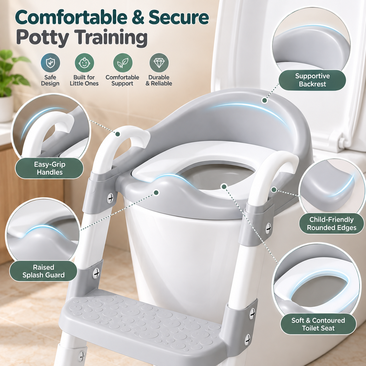 Potty Training Seat with Step Stool Ladder