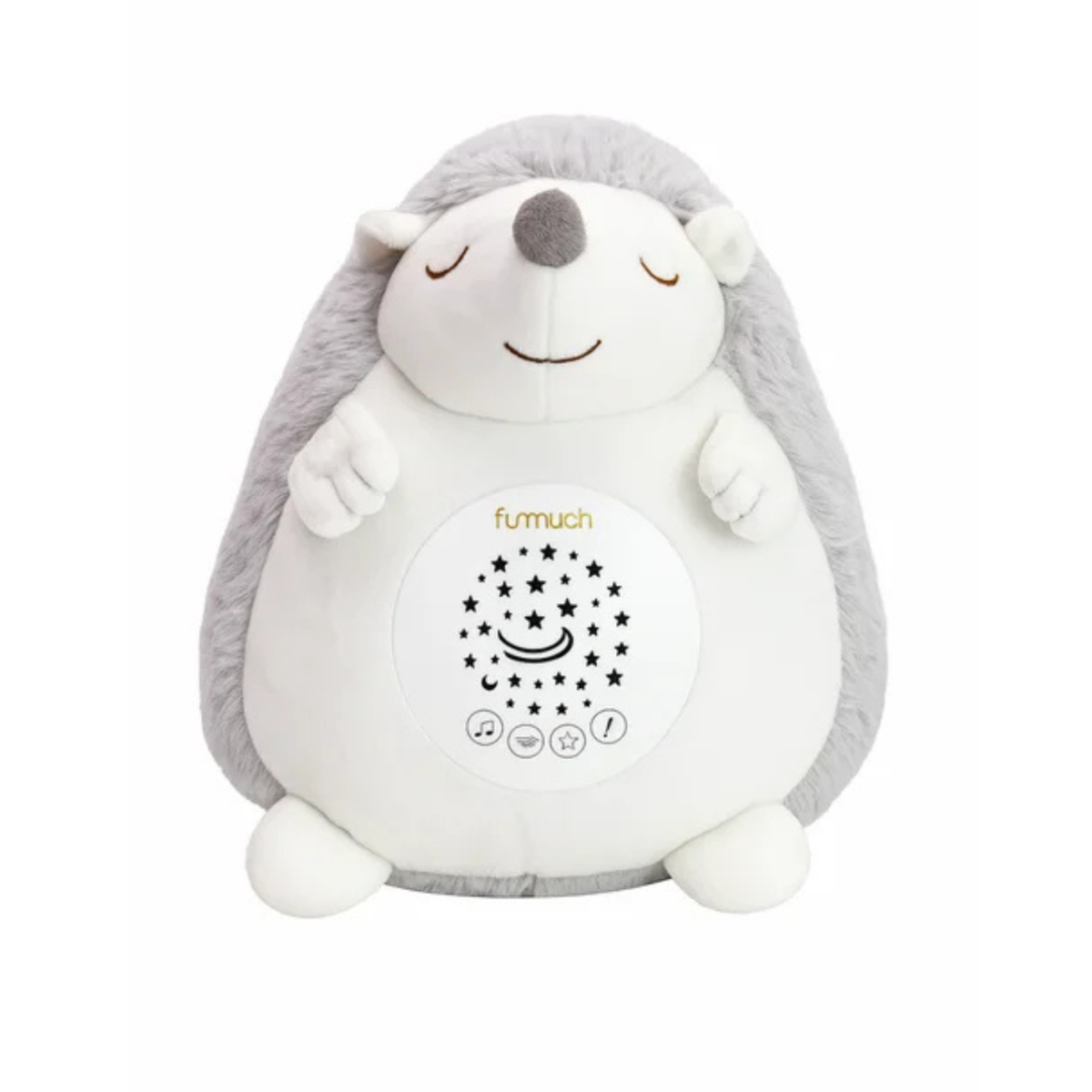 3-in-1 Hedgehog Plush Soother Toy for Newborns 0M+ – Star Projector & Soothing Sounds
