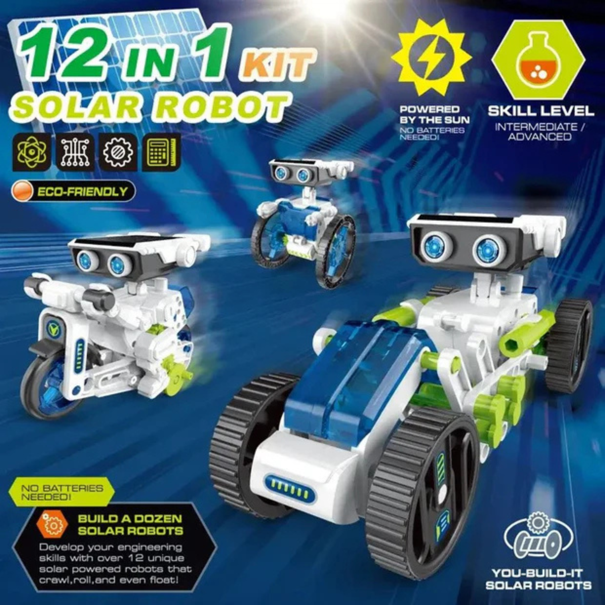 12-in-1 Solar Robot STEM Building Kit for Kids