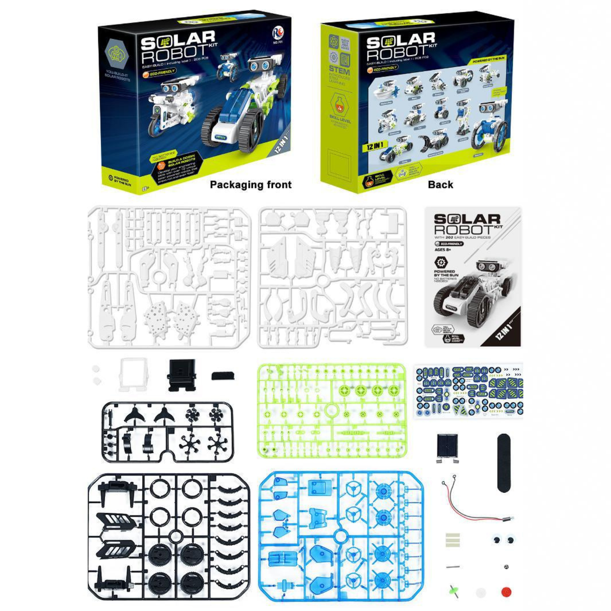 12-in-1 Solar Robot STEM Building Kit for Kids
